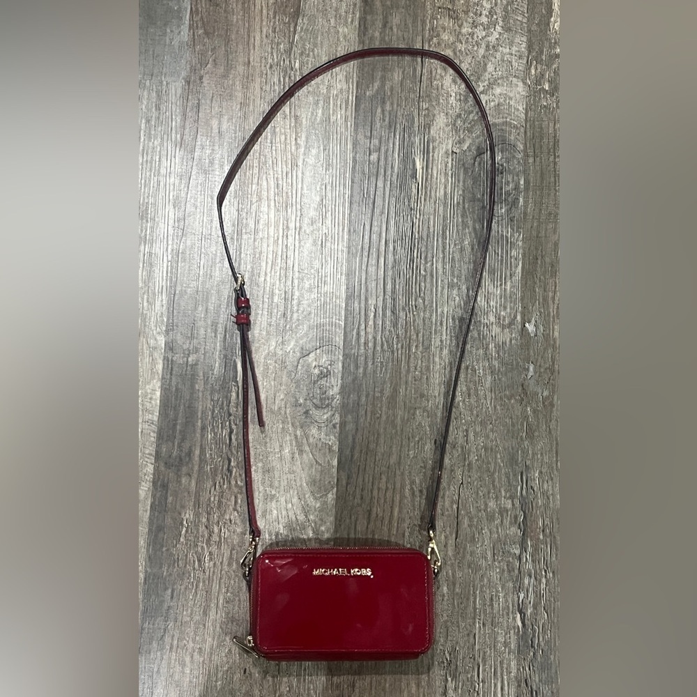 Michael Kors Glossy Red Crossbody Bag